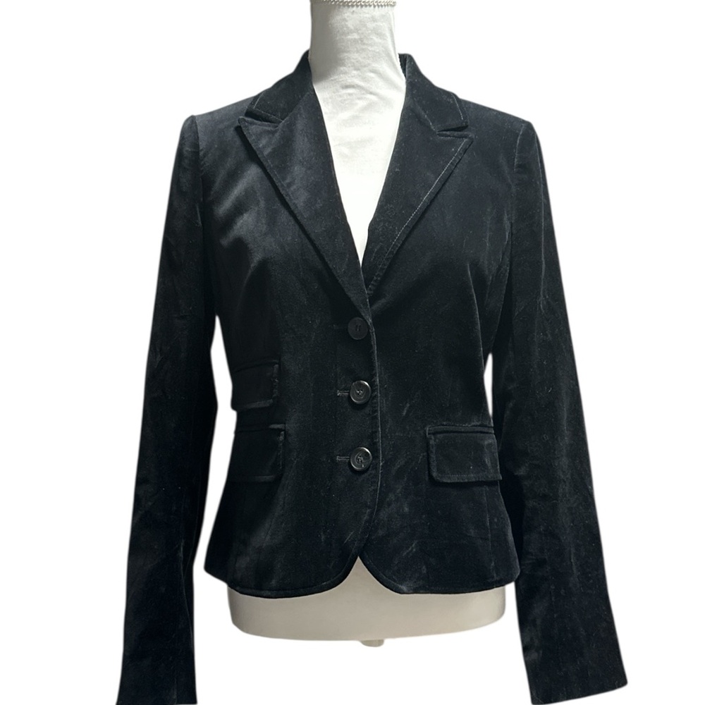 LOFT Black Velvet‎ Women's Blazer